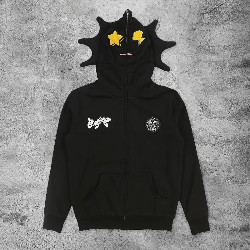 Mens Fashion Zip Up Hoodies - Kobiety Mężczyźni Y2K Moda Bluza z