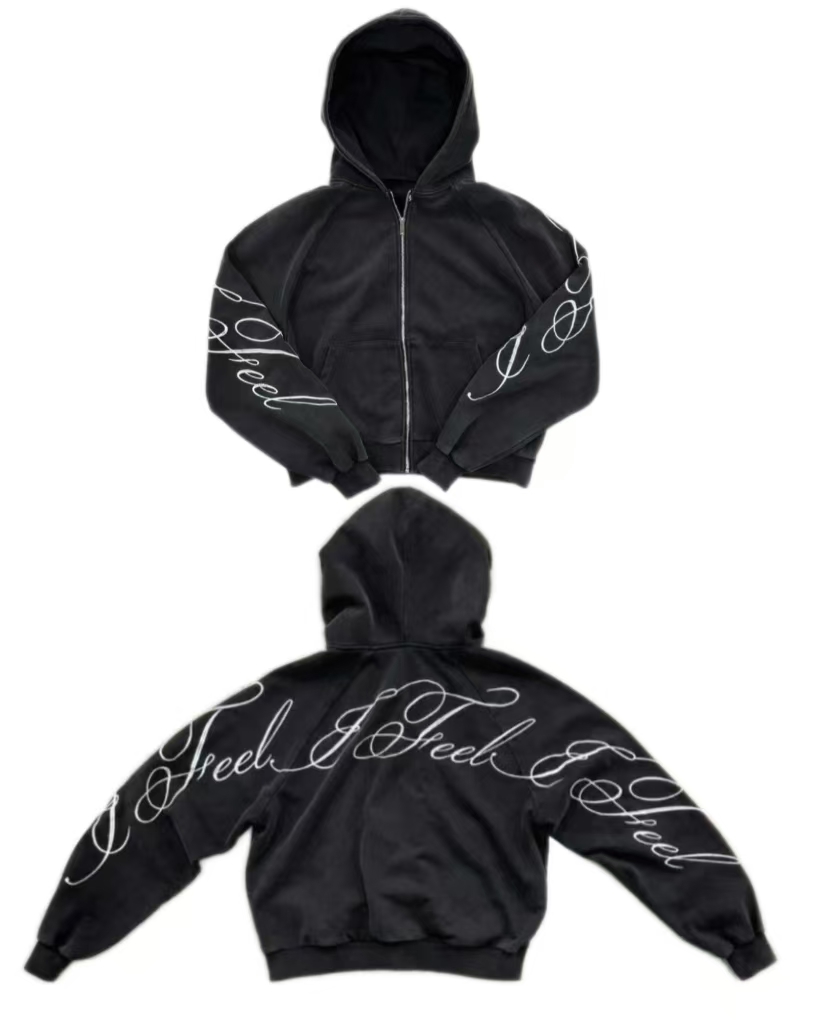 Mens Fashion Zip Up Hoodies - Bluza z kapturem Y2K Harajuku Gothic