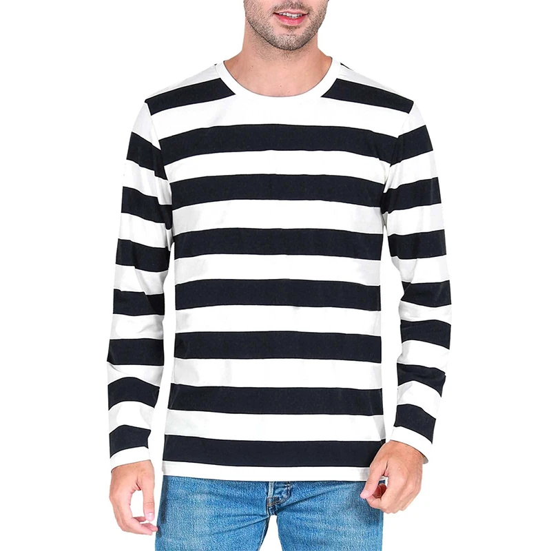 Mens Fashion Clothes - Męska koszulka z długim rękawem, z
