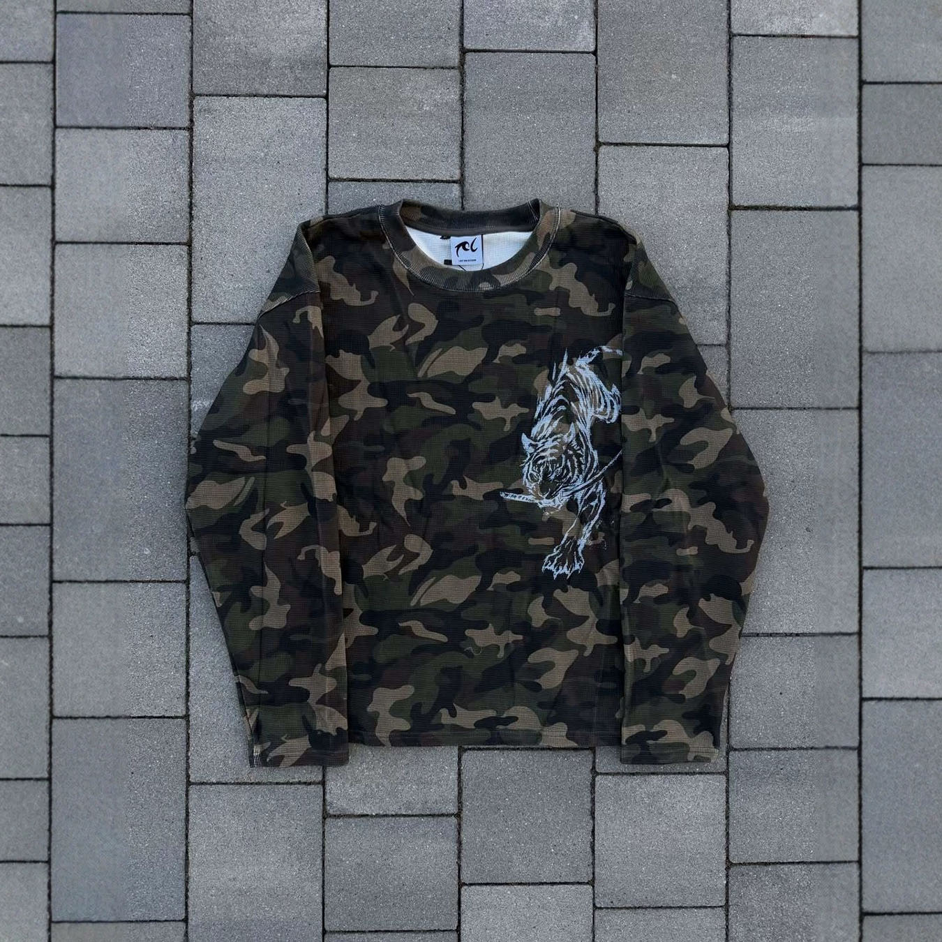 Men'S Fashion T Shirts - Jesienno-zimowy, modny, kamuflażowy, męski i damski,
