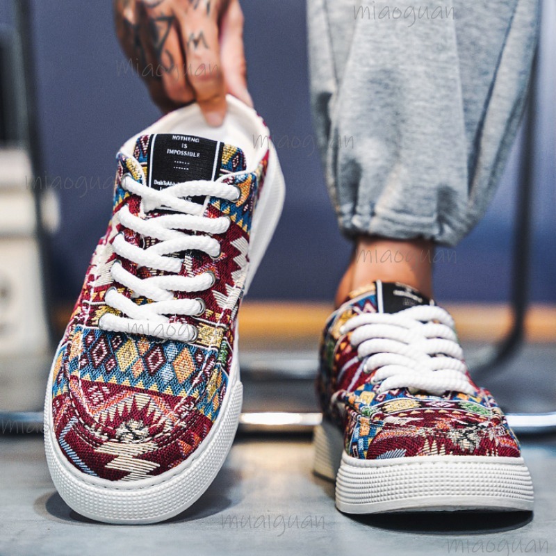 Mens Fashion Trainers - Męskie płócienne buty na wiosnę i