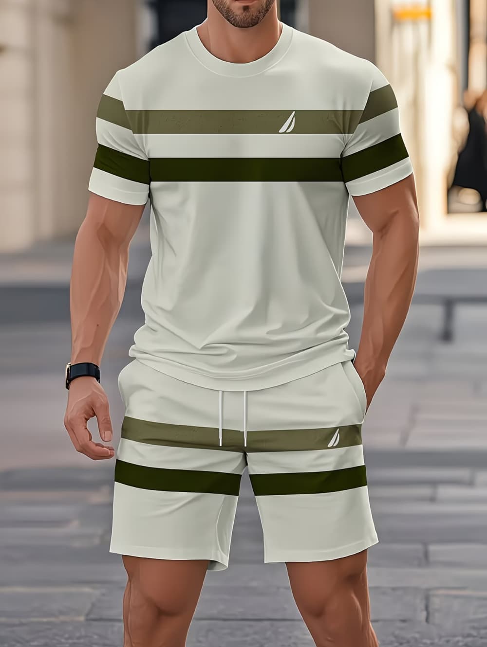 Men'S Fashion Videos - Męskie letnie komplety: zabawny T-shirt z