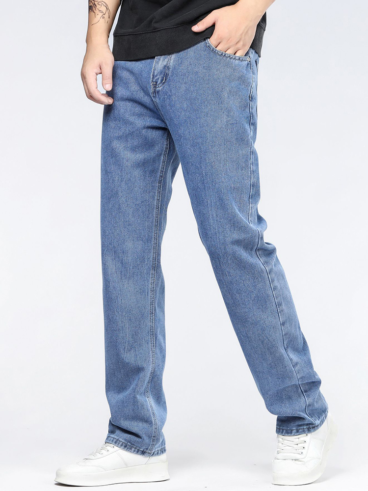 Męskie koreańskie modne jeansy – Men'S Fashion Grey Jeans recenzja i cena