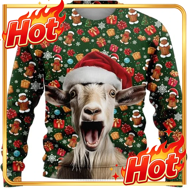 Śmieszny sweter z motywem kozł – Mens Fashion Clothes recenzja i cena
