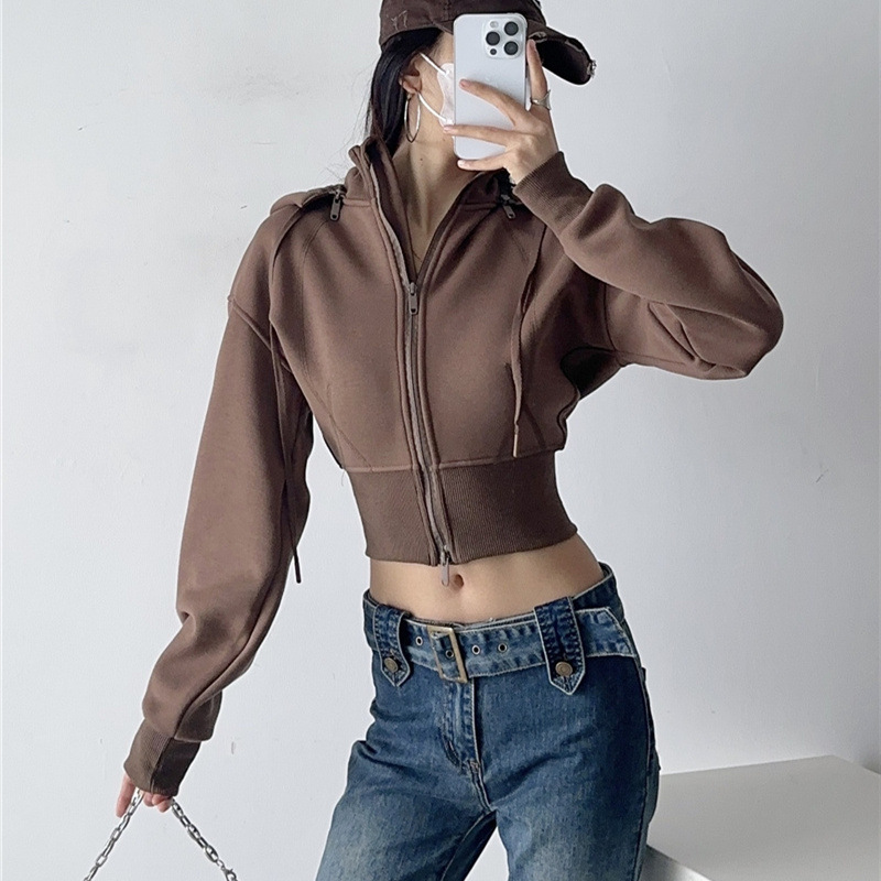 Damskie krótkie bluzy z kaptur – Mens Fashion Zip Up Hoodies recenzja i cena