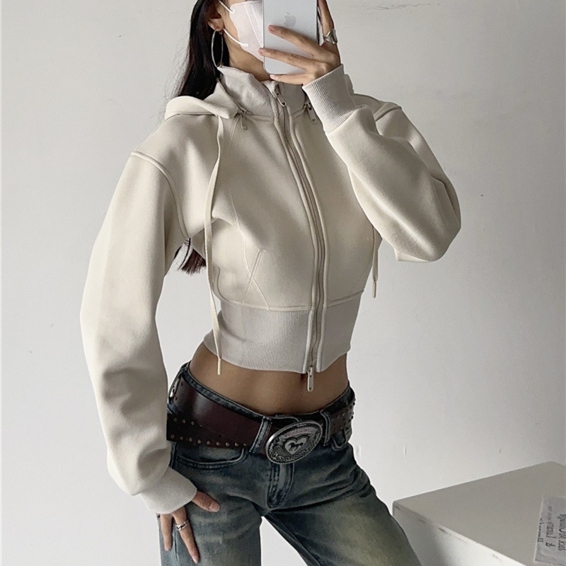 Damskie krótkie bluzy z kaptur – Mens Fashion Zip Up Hoodies recenzja i cena