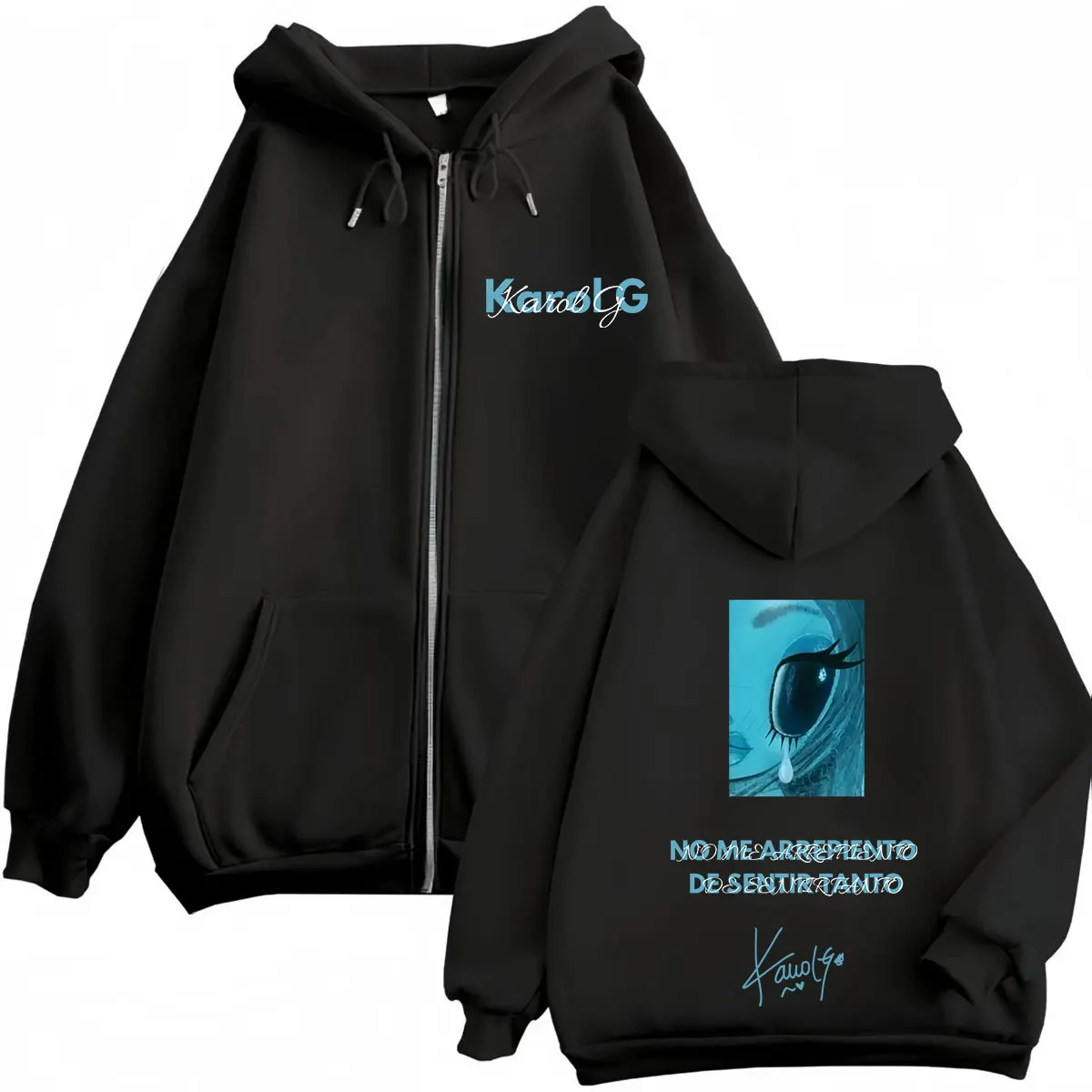 Karol G Album No Me Arrepiento – Mens Fashion Zip Up Hoodies recenzja i cena