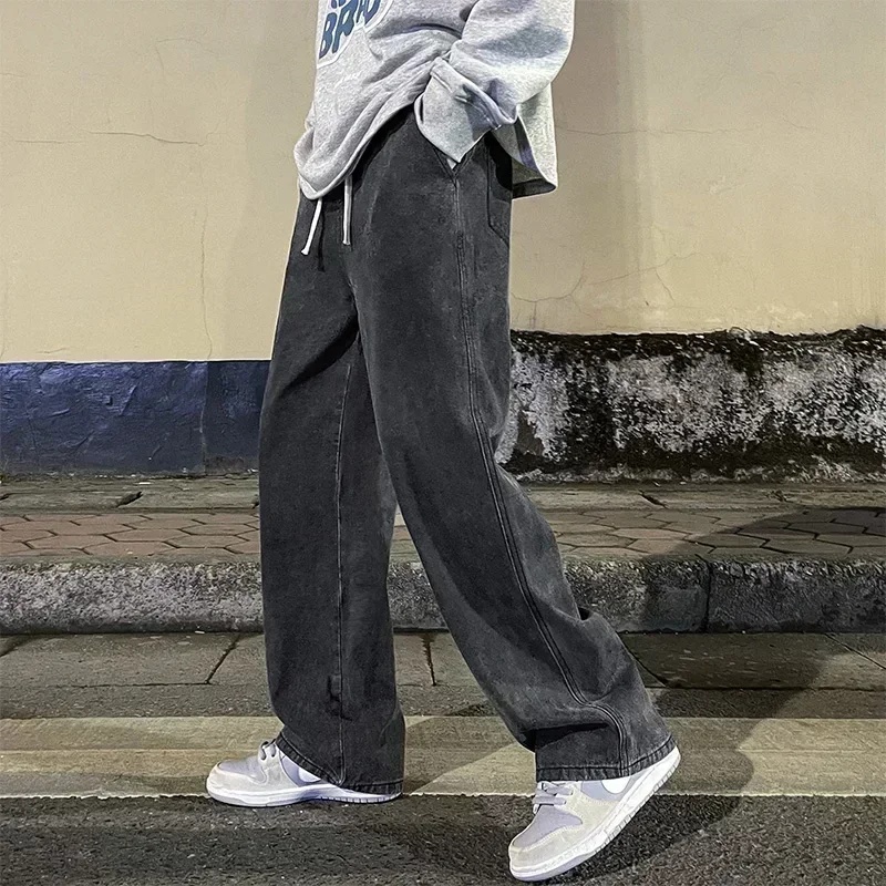 Koreański styl streetwear, now – Men'S Fashion Grey Jeans recenzja i cena