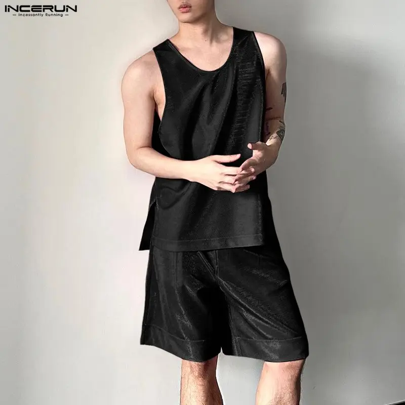 INCERUN Męskie Komplety Błyszc – Mens Fashion Summer recenzja i cena