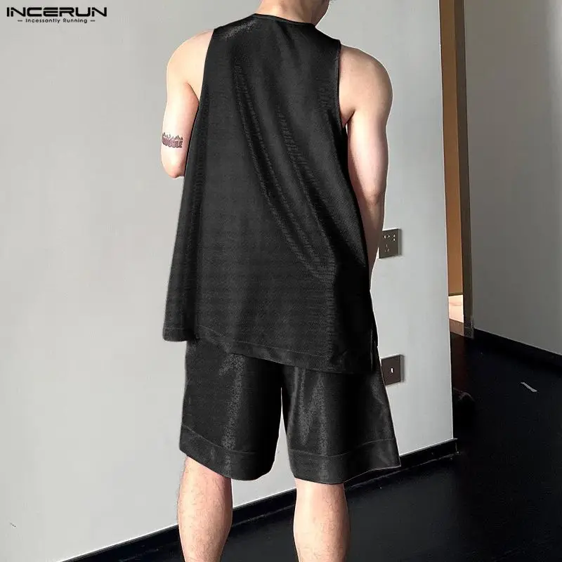 INCERUN Męskie Komplety Błyszc – Mens Fashion Summer recenzja i cena