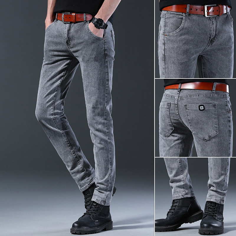 Męskie, dopasowane, elastyczne – Men'S Fashion Grey Jeans recenzja i cena
