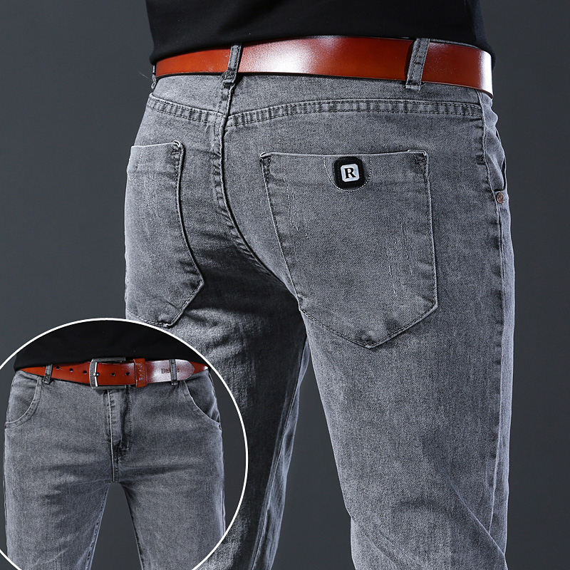 Męskie, dopasowane, elastyczne – Men'S Fashion Grey Jeans recenzja i cena