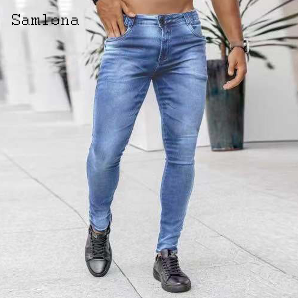 Samlona Jeans męskie modne obc – Men'S Fashion Grey Jeans recenzja i cena