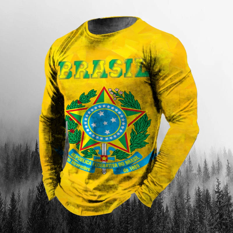 Klasyczna brazylijska flaga, n – Men'S Fashion T Shirts recenzja i cena