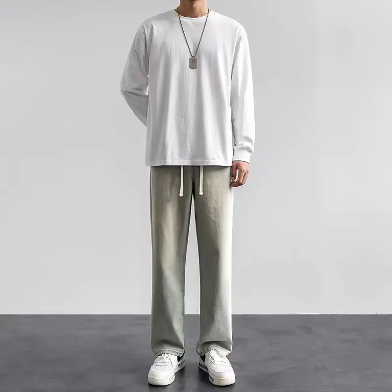 Męskie jeansy w stylu koreańsk – Men'S Fashion Grey Jeans recenzja i cena