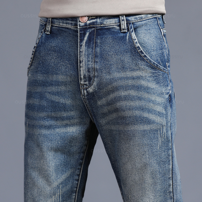 Jesienno-zimowa bawełniana męs – Men'S Fashion Grey Jeans recenzja i cena