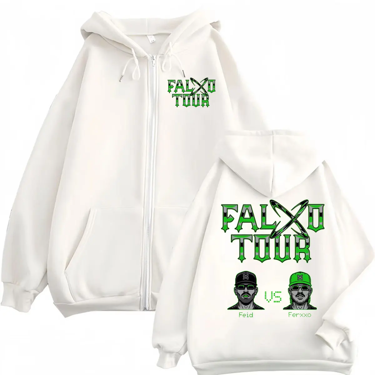 Feid Vs Ferxxo Falxxo Tour 202 – Mens Fashion Zip Up Hoodies recenzja i cena